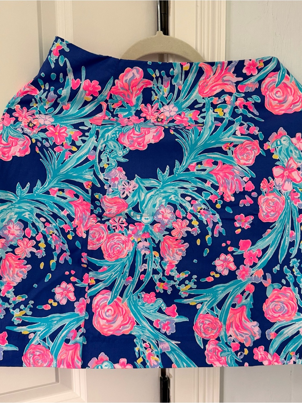 Lilly Pulitzer Navy Floral Swim Coverup - Pink & Teal Flower Print